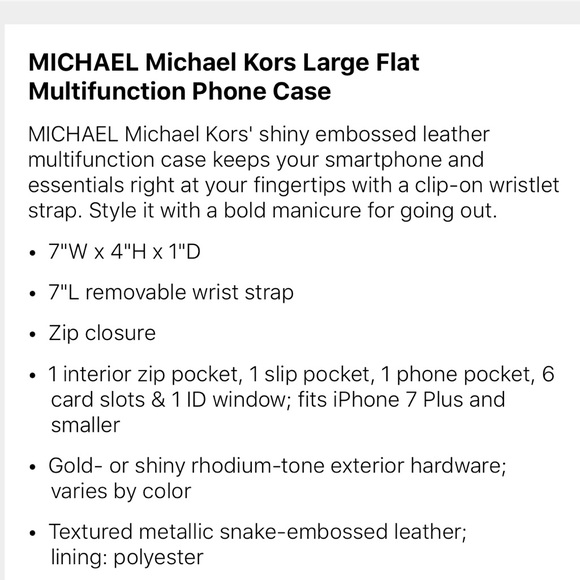 Michael Kors Multifunction Wallet/ Wristlet Pewter - Picture 5 of 5